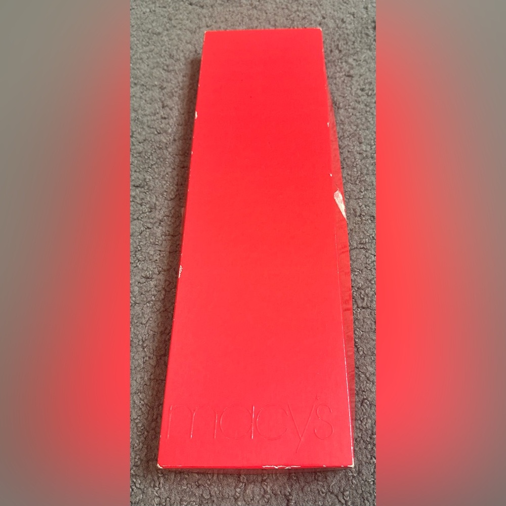 Vintage Macy’s Red Tie Gift Box 4.25” x 14.25” x 1”